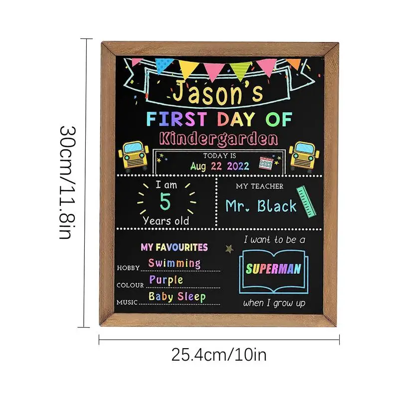 First Last Days Of School Chalkboard 1st Day Of School Sign Reusable Double Sided Back To Board