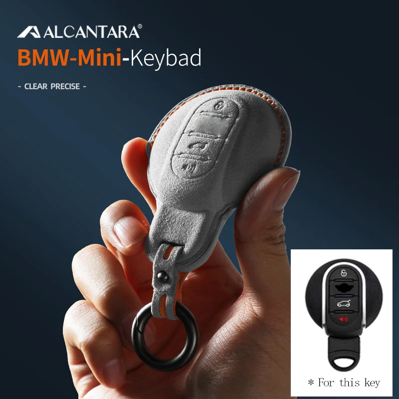 

Car Remote Key Bag Cover Alcantara Keychain Accessories For BMW Mini Cooper R56 ONE JCW F54 F55 F56 F60 R55 R57 R58 R59 R60