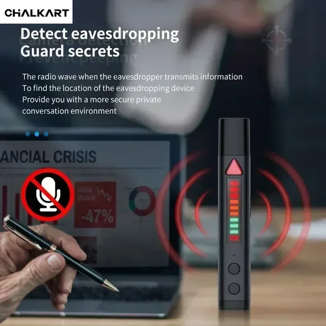 Signal Detector Hotel Infrared Magnetic GPS Scanner Pen Size Anti Peeping Camera Eavesdropping Positioning Monitoring Detector 2