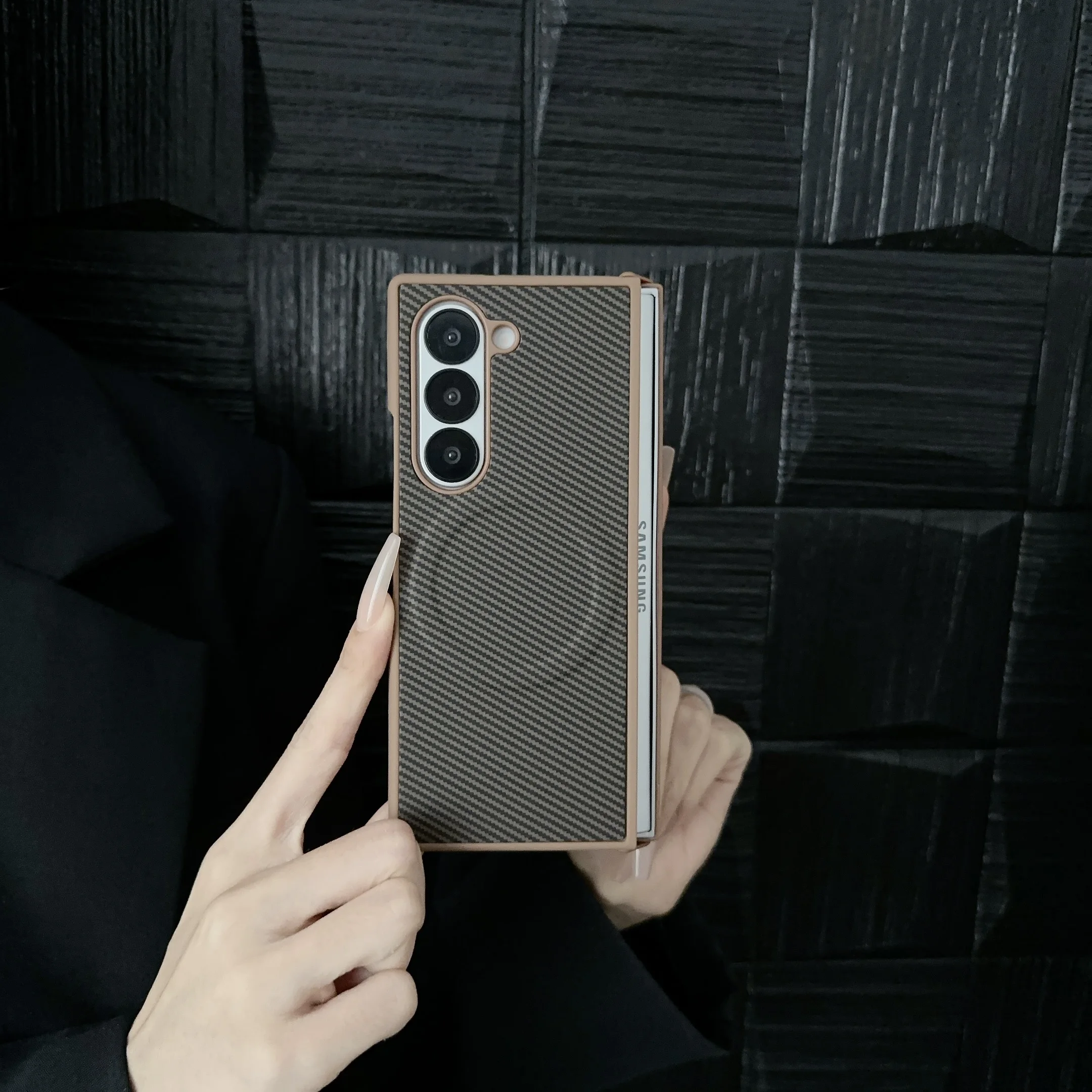 For Samsung Galaxy Fold 3 4 5 6 Luxury Business Man Magnet Thin Phone Case Cover_voghion.com