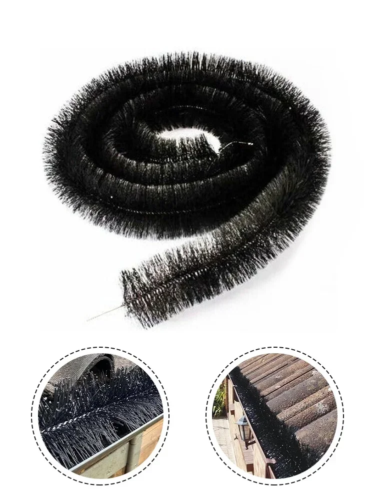 4Meter Gutter Guard Brush Leaf Filter Protection Clog Remover For Roof Downpipe Roof Brush Gutter Protection Leaf Filter pipe cleaner brush
