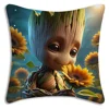 Pillow Covers Cartoon MarvelS GrootS Sofa Decorative Home Double-sided Printing Short Plush Cute Cushion Cover 5