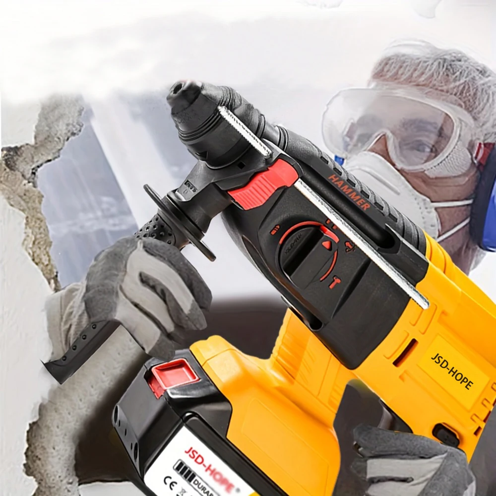 Brushless lithium electric hammer Multi-function lithium electric hammer drill Heavy duty wireless charging hammer 3