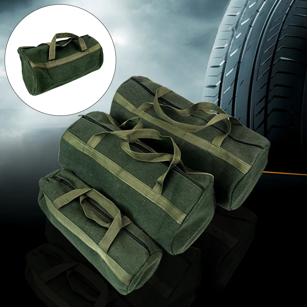 Car Maintenance Tool Kit Canvas Car Repair Hardware Car Repair Tool Kit Auto Canvas Tools Storage Bag Tote Pouch Organizer 5