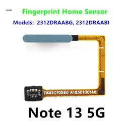 Enhanced Home Button Fingerprint Sensor with Power Key Flex Cable for Xiaomi Redmi Note 13 5G (Ocean Teal)