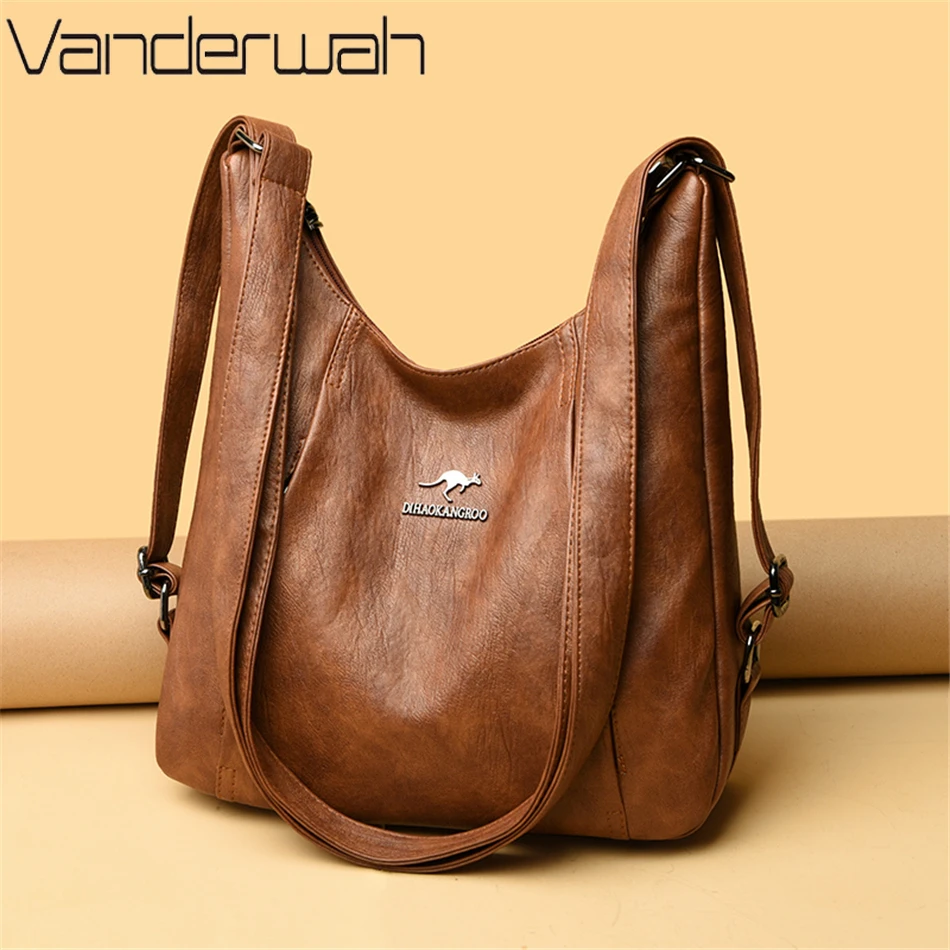 High Quality Leather Luxury Handbags Women Bags Designer Multifunction Shoulder Bags for Women Travel Back Pack Bolsa Feminina