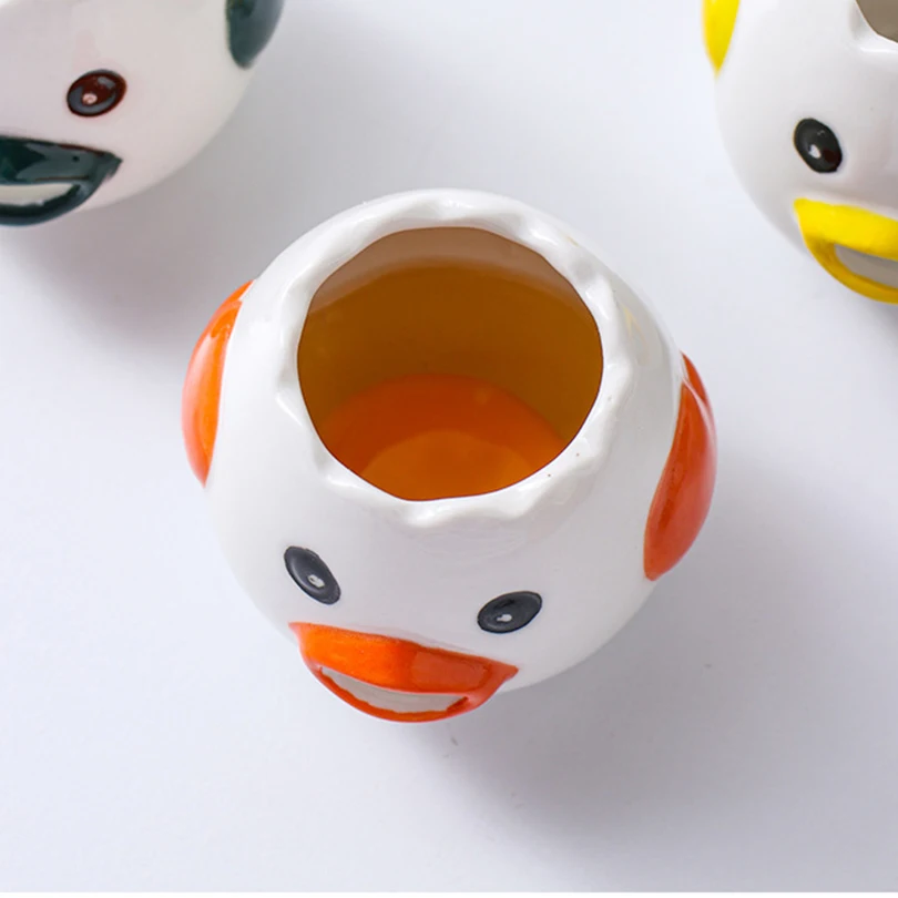 Cartoon Little Chicken Ceramic Egg Separator Egg Yolk Egg White Separator Filter Baking Tool For Bakery Kitchen Tools