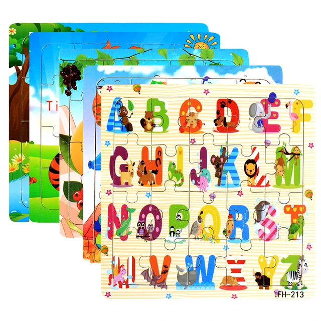 Melhor venda quente 24 pçs quebra-cabeça de madeira montessori placa  pré-escolar fácil puzzle board brinquedo meninas meninos presente  brinquedos educativos - AliExpress