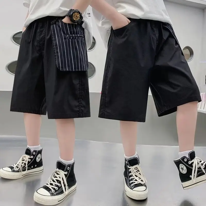 

Boys' Pants, Children's Overalls Shorts Summer Outer Wear Thin Baby Casual Pants Little Boy Handsome Pants
