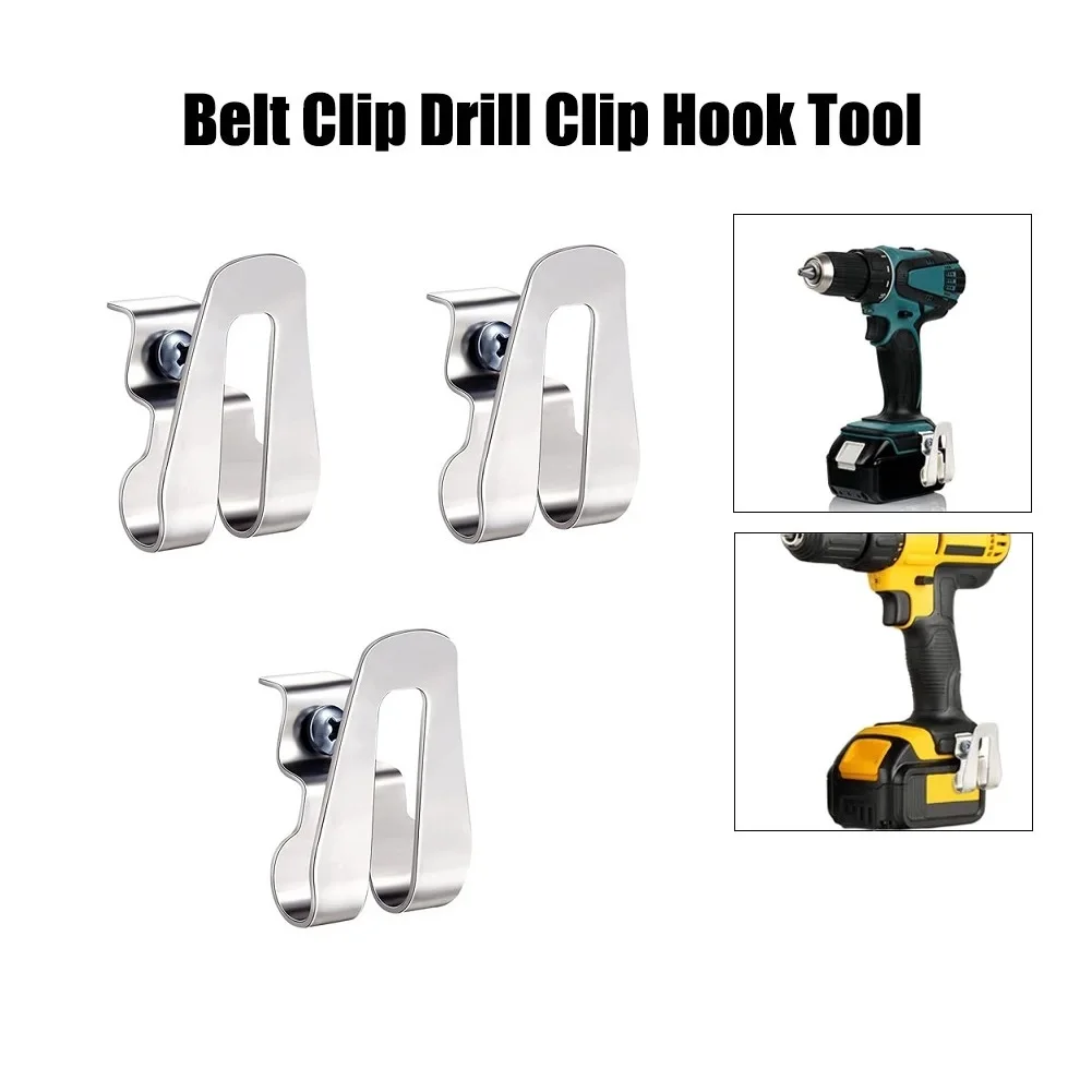 1/3 Pcs Drill Belt Clip Hook For Makita 18V Max Tools With 8 MM Cap Studs Screws For Electric-Drill Power Tool Accessories 2pcs power wing nut driver set slot wing nuts drill bit socket wrench 1 4 hex shank for panel nuts screws eye c hook bolt