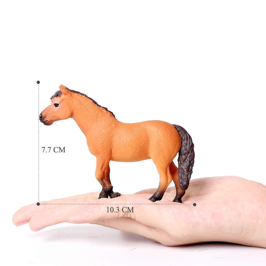 Large Realistic Horse Figurine with Detailed Textures – Farm Animal Toy & Party Decoration