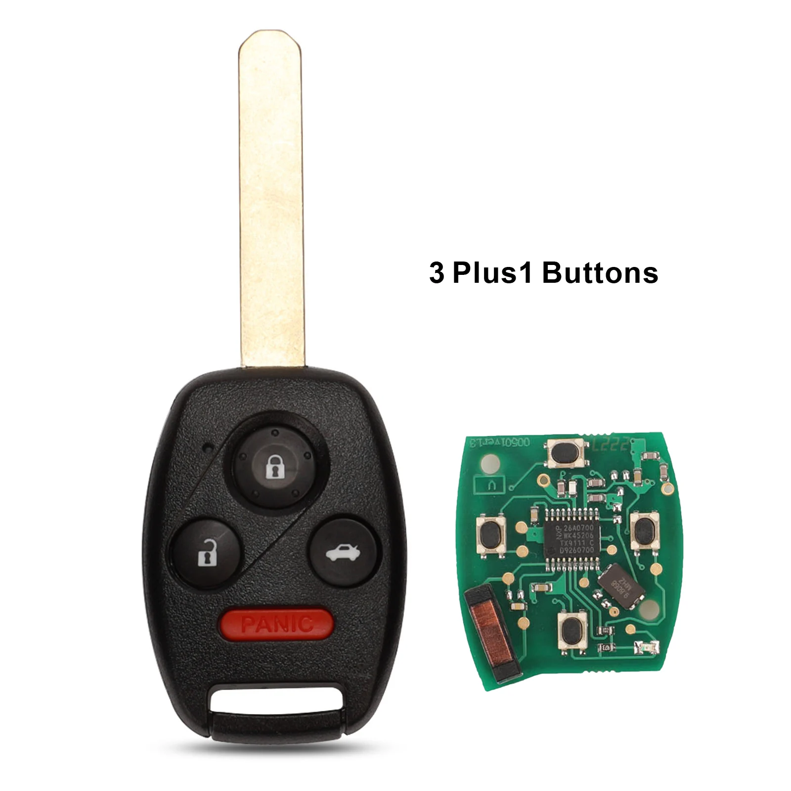 Jingyuqin Remote Key PCF7961 ID46 Alarm S0084A/S0087A/HLIK1T 313.8/433MHz For Honda ACCORD CR-V CITY CIVIC STREAM 2006-2011
