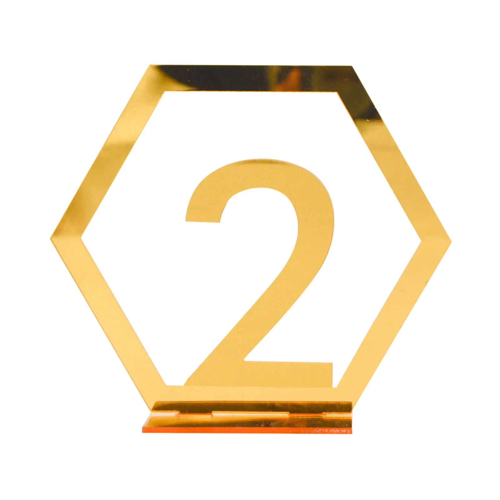 Three Dimensionals Gold And Silver Acrylic Wedding Digital Table Number Card Table Seat Card Mirror Ornaments