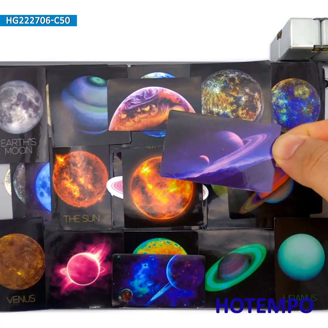50 Stücke, Universum Galaxie, Planet Stern, Weltraum erforschen, Wasserfeste Aufkleber, für Telefon, Scrapbook, Tagebuch, Gepäck, Skateboard, Fahrrad, Auto, Motorrad, Helm, Laptop-Aufkleber, Spielzeug – Detail 2