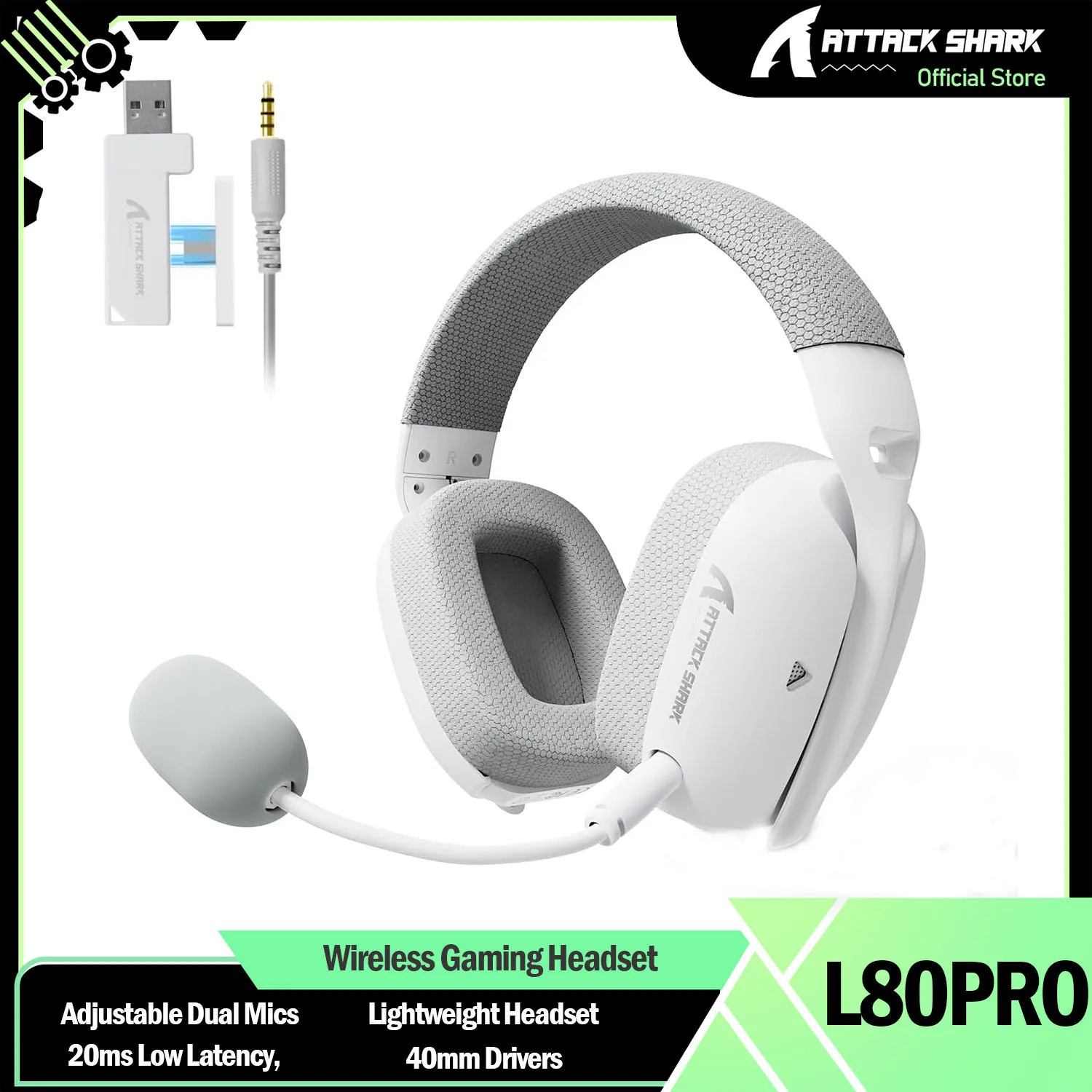 سماعة ألعاب لاسلكية ATTACK SHARK L80PRO