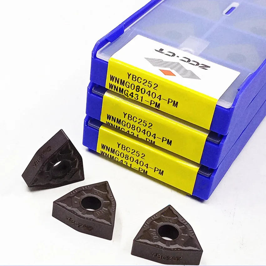 WNMG080404-PM YBC252/WNMG080408-PM YBC252/WNMG080412-PM YBC252 WNMG431 WNMG432 WNMG433 ZCC.CT CNC carbide inserts 10pcs/box