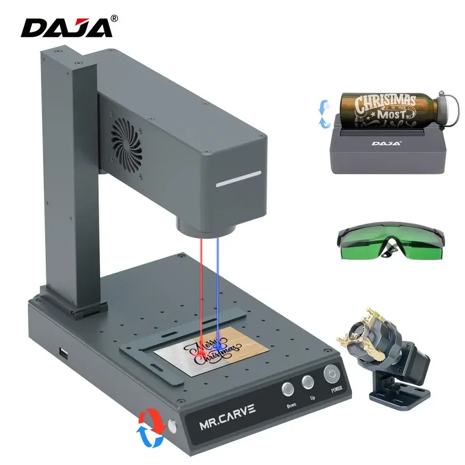 

DAJA Mr Carve M4 Fiber Laser Marking Machines Laser Printing Printer Laser Engraver for Gold Jewelry Wood Leather Metal Glass