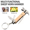 Multi-functional folding tool pliers with wooden handle Camping knife pliers claw hammer Multi-purpose Portable outdoor tool 1