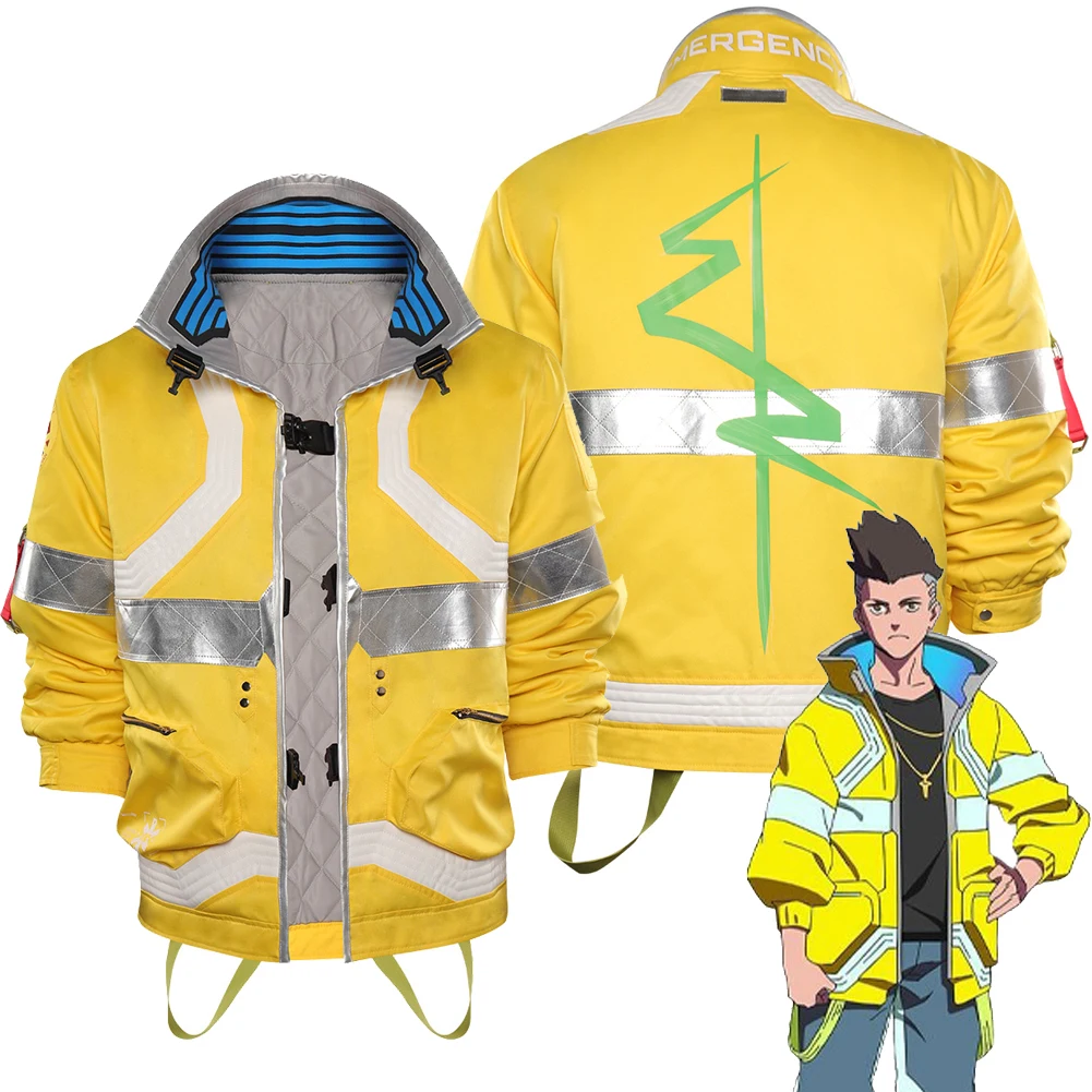 

Anime Edgerunners David Martinez Cosplay Jacket Men Costume Roleplay Fantasia Man Halloween Carnival Party Clothes Male Disguise