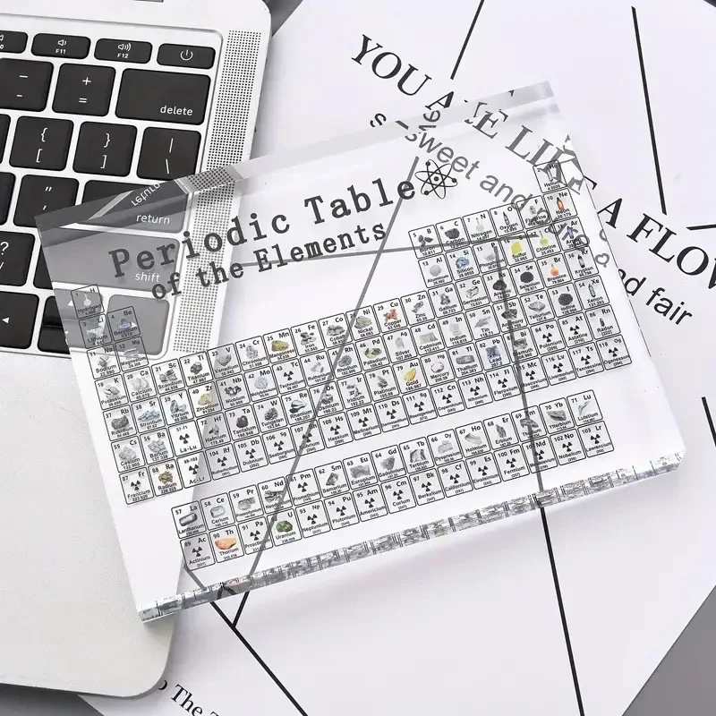 Unique Acrylic Periodic Table Figurines Chemistry Chart Tools Physical ...