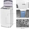 Full-Automatic Wash Machine Portable Compact 1.34 Cu.ft Laundry Washer Spin with Drain Pump 10 programs 8 Water Level Selections 6