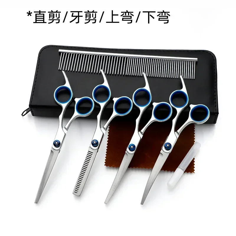 Stainless Steel Dog Grooming Scissors For Hair Thinning and Cutting Clipper 6 Inches Hairdressing Products Haircut Trim Dog Hair Clippers