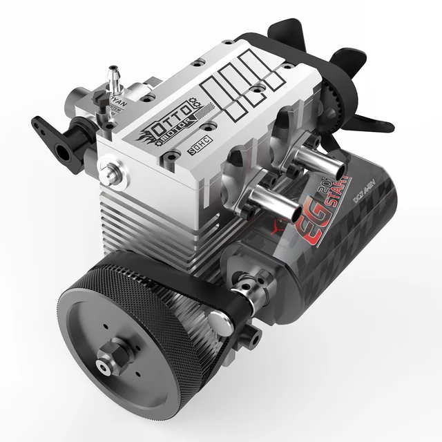 FS L200AC TOYAN ENGINE Air Cooled Nitro Engine Twin Cylinder 4 Stroke Engine DIY Kit Model Toy IN STOCK 2