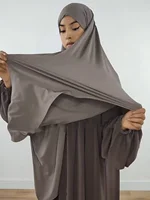 وشاح مربع كبير الحجم من قماش الجيرسي مودال، مطاطي، مناسب للحجاب الإسلامي الفوري، مناسب لعيد الفطر، غطاء رأس للصلاة للنساء. 1 145*145 سنتيمتر حجم كبير جيرسي مشروط وشاح مربع بسط مسلم لحظة الحجاب طبقة خيمار عيد المرأة الإسلامية الصلاة الحجاب 2