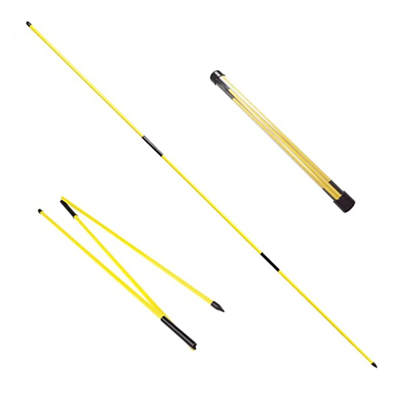 Golf Alignment Sticks Training Aid 2 Pack,3-Section 48 Inch Golf Swing Trainers Foldable Practice Rods Aiming Sticks 2