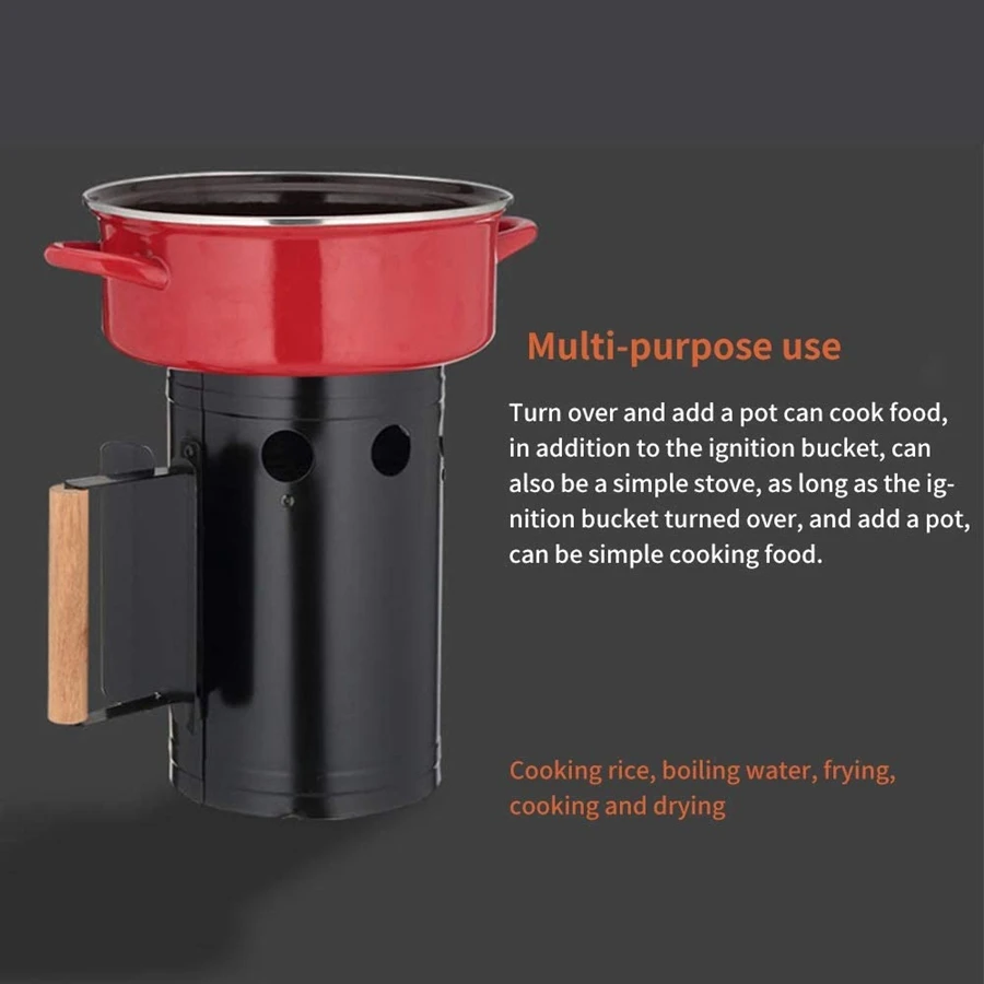 Attrezzi Per Rack Per Barbecue All'Aperto Cucina Per Esterni Barbecue Camino Per Camino Secchio Di Avviamento Per Canna Di Accensione A Carbone Veloce