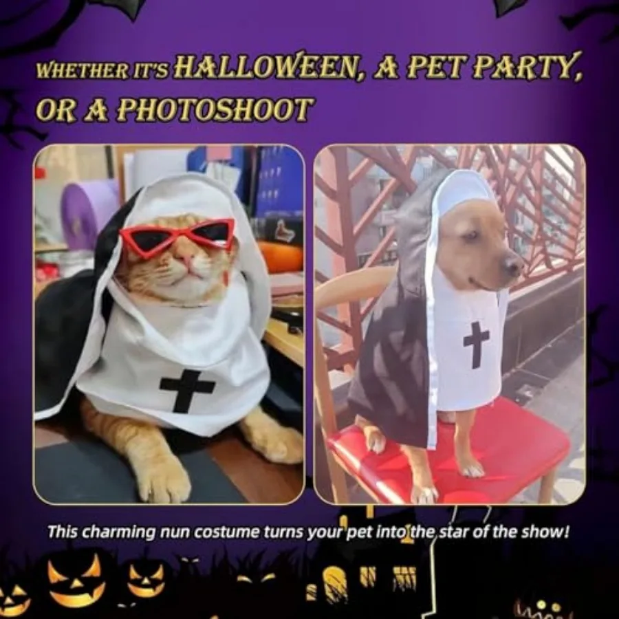 Funny Nun Pet Costume 2