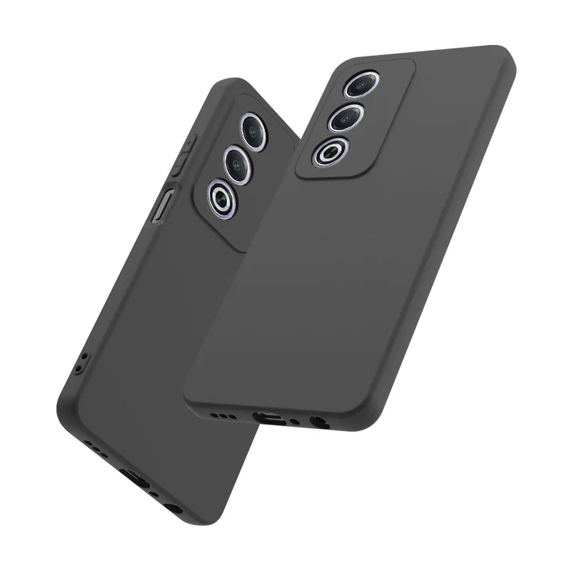 Matte Black Slim TPU Soft Silicone Phone Case - Enhanced Grip & Protection