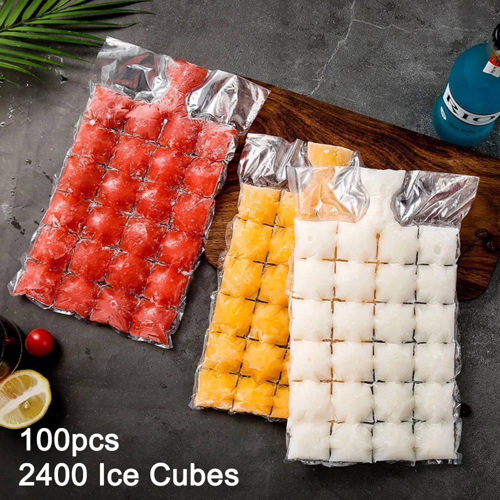 Ice Cube Bags For Freezer 240 Ice Cubes Ice Cube Trays With Collapsible  Silicone Funnel Self-Seal Freezing Maker Cold Ice Pack - AliExpress