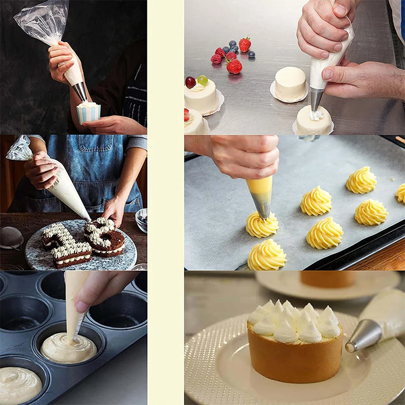 100 pezzi di torta fondente, cupcake, pasticceria, decorazione di glassa, sacchetti per tubazioni, ugelli, punte – acquista a prezzi convenienti sul marketplace