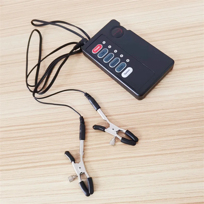 Nipple sex toys nipple clamps nipple clamp vibrator Electric Shock Breast Stimulation Metal Nipples Clamps Labium Clitoris Clips Adult Games Sex Toys for Women Men Gay Masturbation