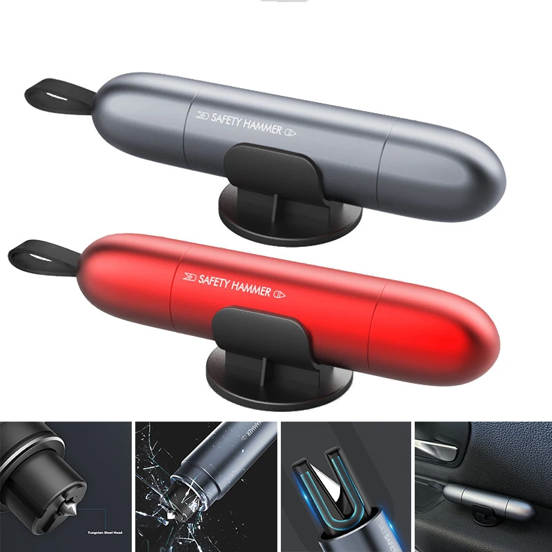 2in1 Car Safety Hammer Emergency Escape Tool, With Hammer Breaker An
