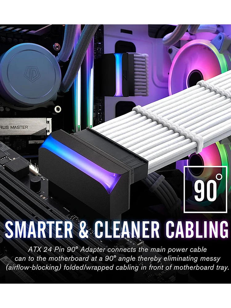 ATX 24 Pin Right Angle Power Adapter 90 Degrees
