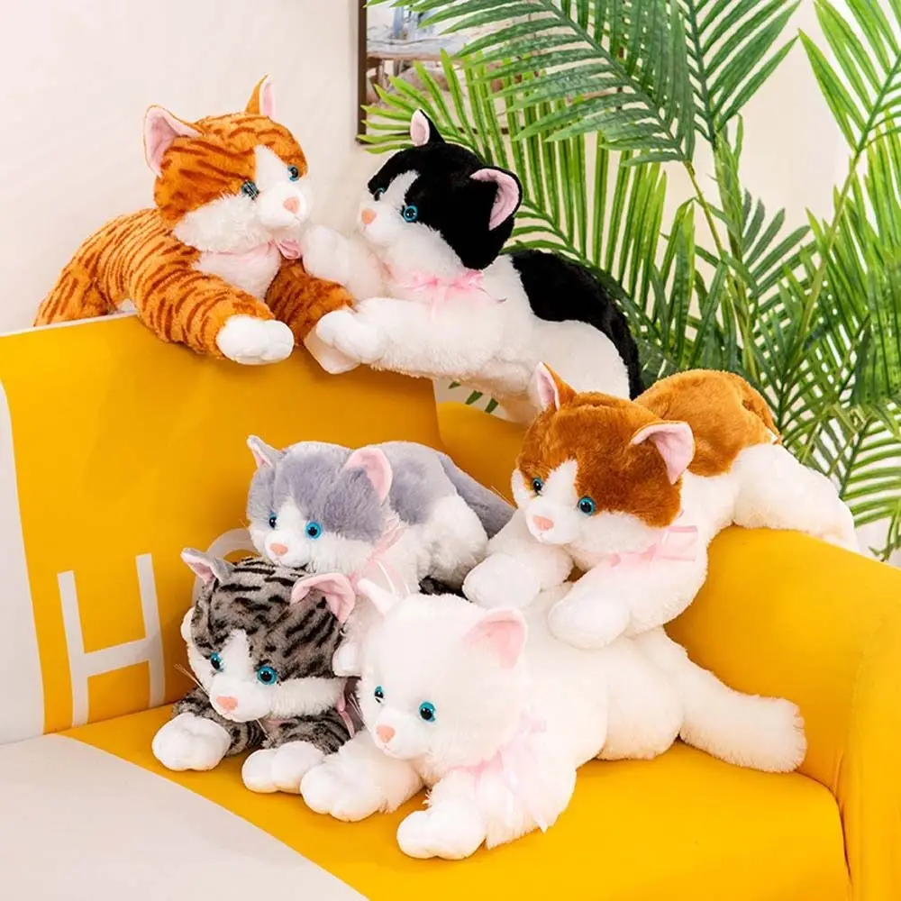 

Pillow Soft Appease Toy Stuffed Animal Sofa Cushion Cat Stuffed Toys Cat Plush Doll Plush Pillow Simulation Cat Plush Toy