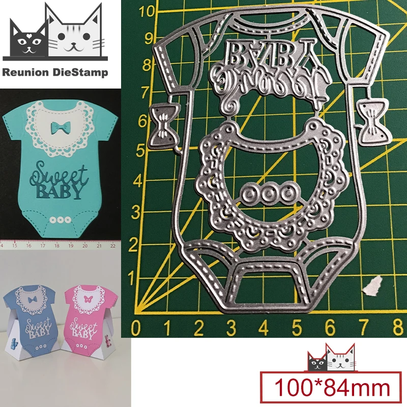 Clothes Metal Die Cuts, Baby Clothing Cutting Dies for DIY Scrapbooking Album Decorative Embossing Paper Card Making Craft DIY, Infant Unisex, Size