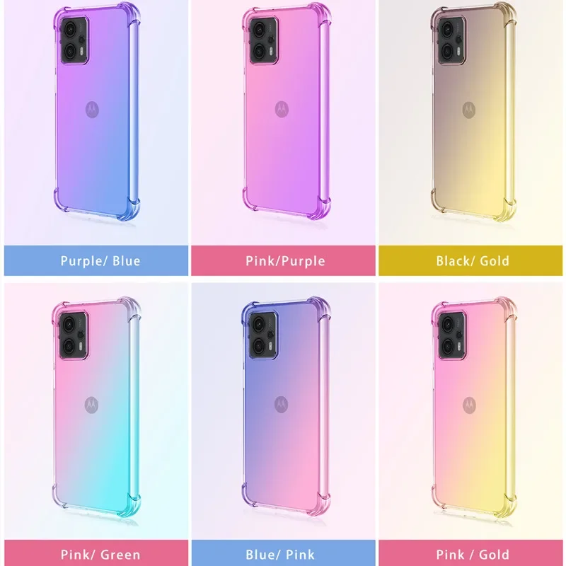 Shockproof Gradient Airbag TPU Protective Phone Case Cover