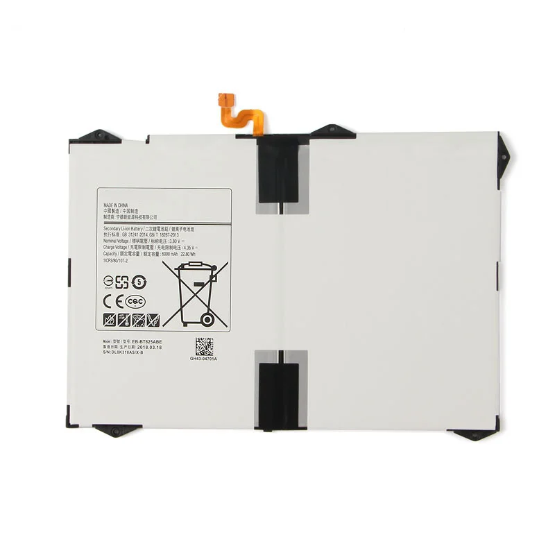 Replacement Tablet Battery EB-T825ABE For Samsung SM-T825C Tab S3 9.7 SM-T820 T820 T825 T827 6000mAh