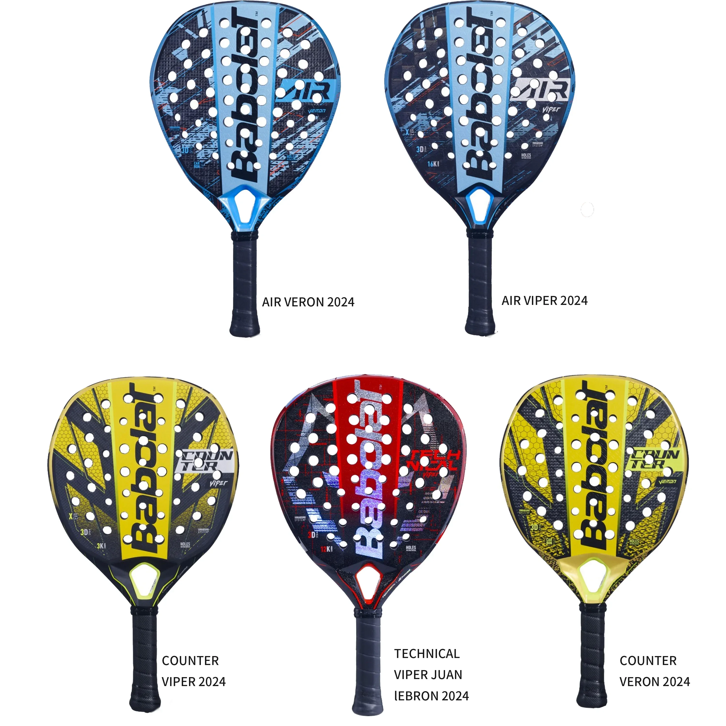 Padel Racket Carbon Fibre 3K 12K 18K EVA Soft Padel Paddle Round Shape Paddle Racket