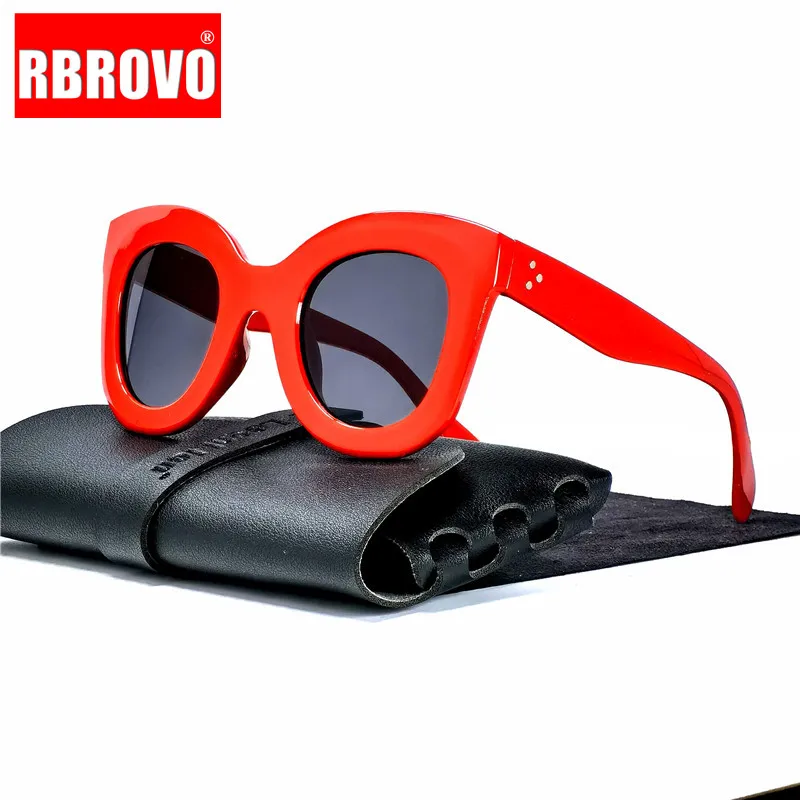 

RBROVO Cateye Vintage Sunglasses Women 2023 Cat Eye Glasses Women/Men Luxury Brand Eyewear Female Mirror Gafas De Sol Mujer