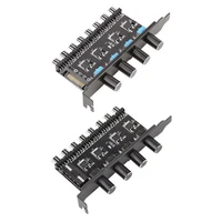 8 Channels Cooling Fan HUB  4Pin SATA Power Supply 4 Knob 1Knob Radiator Speed Controller for 3pin 4pin fan CPU PC Case Chassis - Image 6