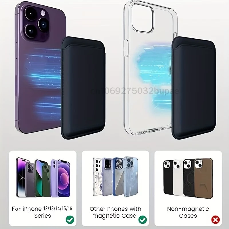 Magnetic Leather Wallet Phone Card Holder - Portable Popsockets Magsafe Edition