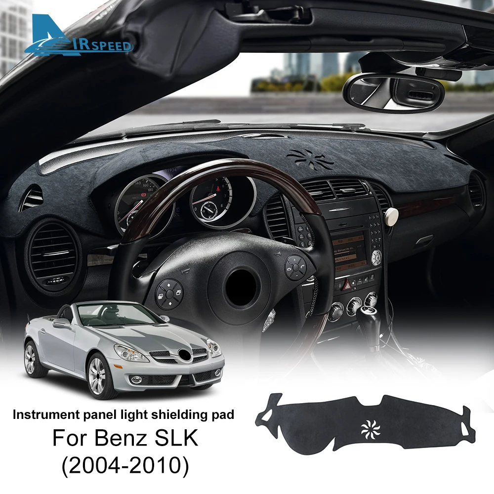 프리미엄 플란넬 자동차 대시보드 커버, 메르세데스 벤츠 SLK R171 2004 2005 2006 2007 2008 2009 2010용 빛 차단 매트, 자외선 차단