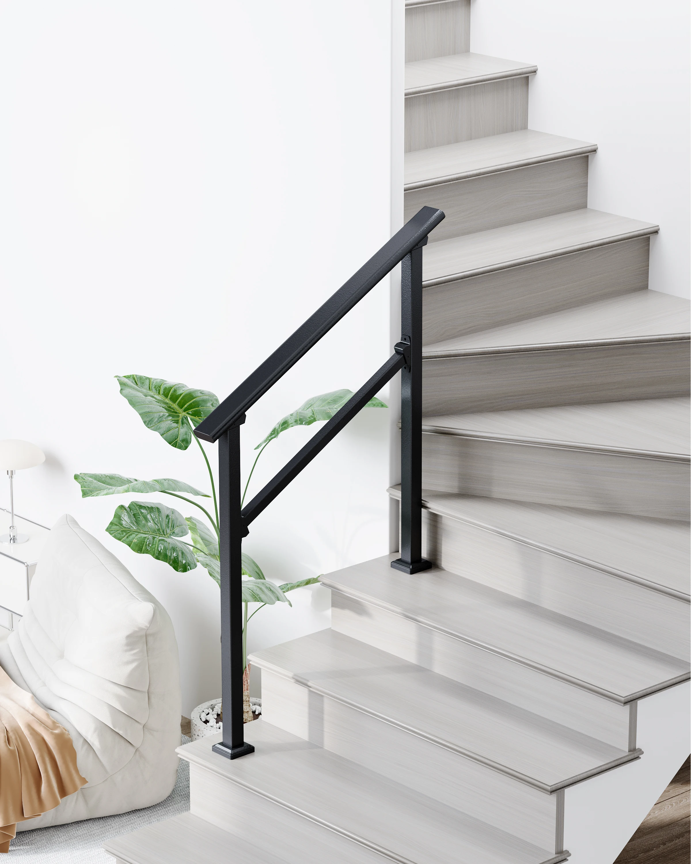 Hand Rails for Outdoor Steps Handrail & Indoor Stair Railing Kit Railings Hand Rails for Seniors Porch Railing& Deck Rail O