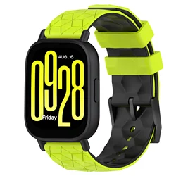High-Quality Silicone Strap - 20mm/22mm Replacement Wristband for Redmi Watch 5 Active (Green black)