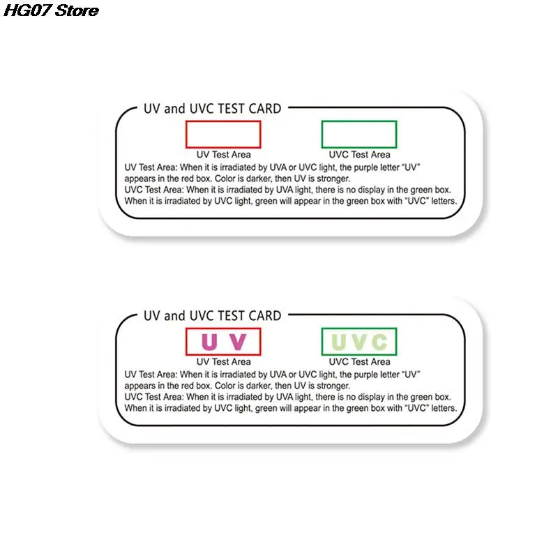 UV Test Card 10PCS White Light Ultraviolet Sterilization Test Cards