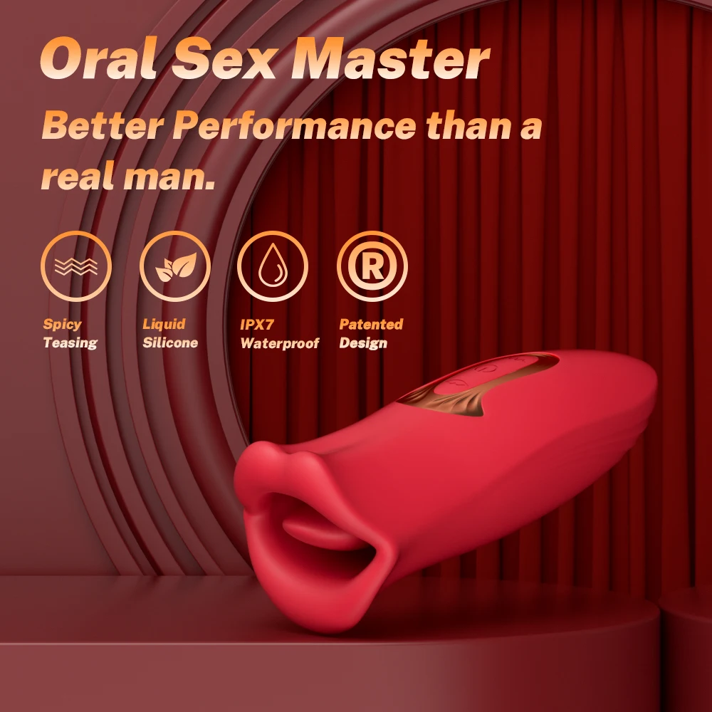 Zunge lecken Vibrator für Frauen Oral Sex beißen und vibrieren Klitoris Stimulator Nippel Sauger Spielzeug für Erwachsene Frauen_voghion.com